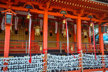 Kyoto, Japan - January 03, 2020: Fushimi Inari Shrine Temple 