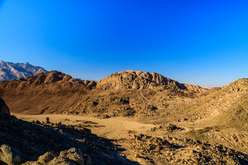 Mountains in arabian desert not far from the Hurghada city, Egypt