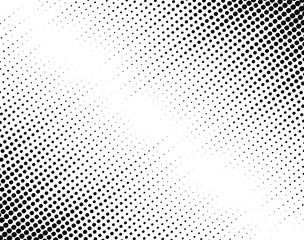 Halftone dots in Speed Lines Form . Vector Illustration .Technology Logo . Design element . Abstract Geometric shape