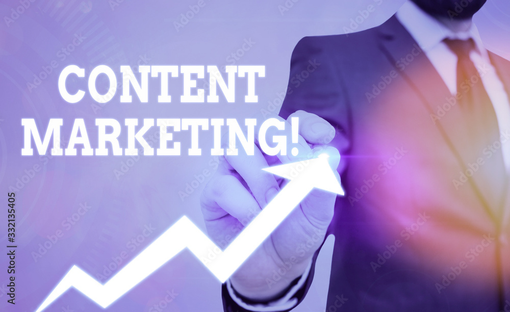 Poster writing note showing content marketing. business concept for involves creation and sharing of online