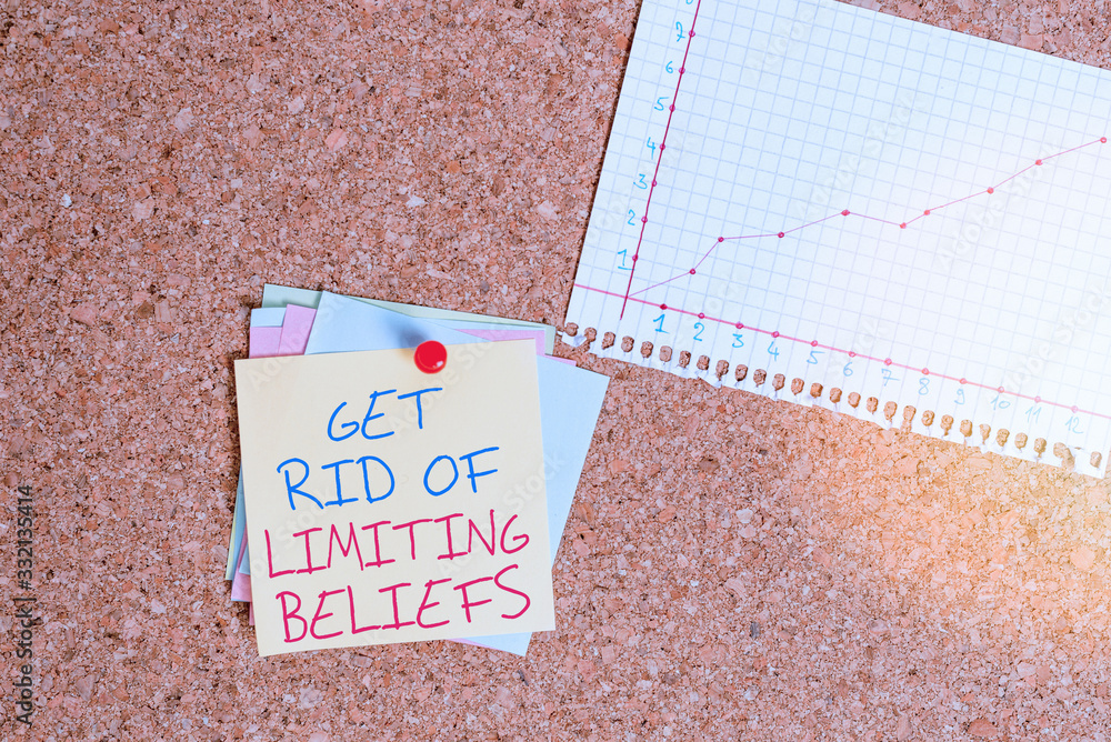 Poster conceptual hand writing showing get rid of limiting beliefs. concept meaning remove negative beliefs