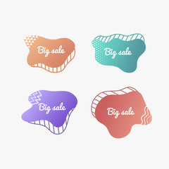 Abstract sales label collection