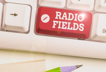 Text sign showing Radio Fields. Business photo text electromagnetic field intensity consisting of...