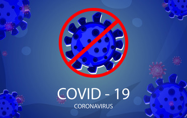 Coronavirus disease COVID-19 infection medical illustration.pathogen respiratory influenza covid virus cells. New official name for Coronavirus disease named COVID-19