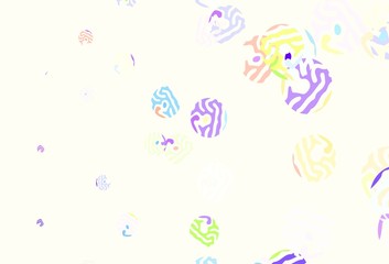 Light Multicolor vector background with bubbles.