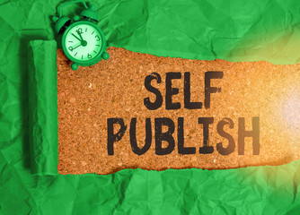 Conceptual hand writing showing Self Publish. Concept meaning writer publish piece of ones work...