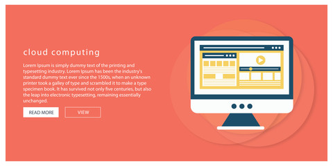 Cloud computing technology concept