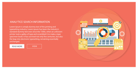 Fototapeta premium analytics search information and website SEO optimization