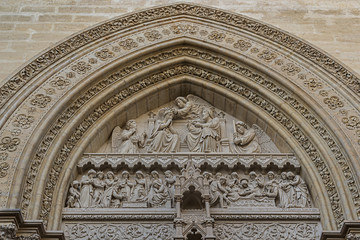 Montpellier Cathedral (or Cathedrale Saint-Pierre de Montpellier) - a Roman Catholic cathedral and a national monument of France located in city of Montpellier. France.