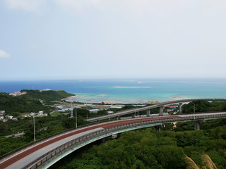 Niraikanai-bridge Okinawa Nanjo-city  Japan 