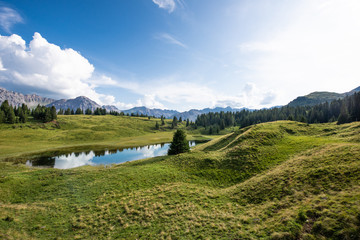 Unterer Prätschsee in Arosa im Kanton Graubünden / Schweiz