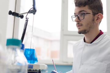 Concept Coronavirus.  scientist or doctor research for Corona virus treatment drug And research in lab Or hospital.