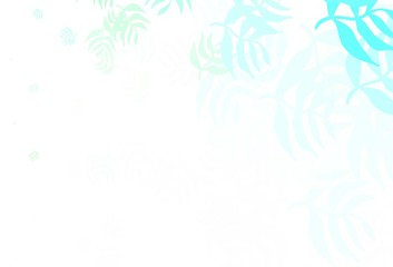 Light Green vector natural background with leaves.