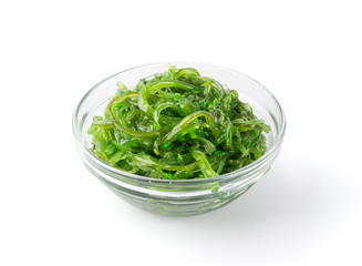 Chukka Seaweed Salad Isolated on White Background