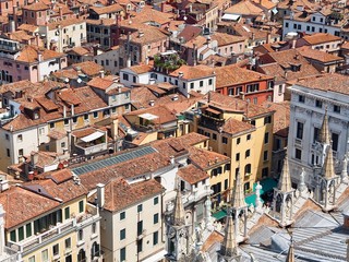 Fototapeta na wymiar Beautiful aerial view of St. Marks Square in Venice