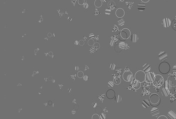 Light Gray vector background with triangles, circles.