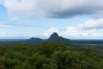 Glass House Mountains National Park landscape, Queensland, Australia