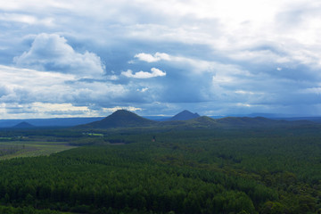 Fototapeta na wymiar Glass House Mountains National Park landscape, Queensland, Australia