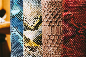 Arrière plan texture cuir de serpent