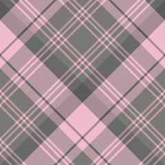 Fototapeta premium Seamless pattern in exquisite cozy pink and gray colors for plaid, fabric, textile, clothes, tablecloth and other things. Vector image. 2