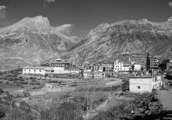 Muktinath Village in the Mustang Region in Nepal
