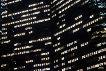 Fototapeta na wymiar business office at night - corporate building