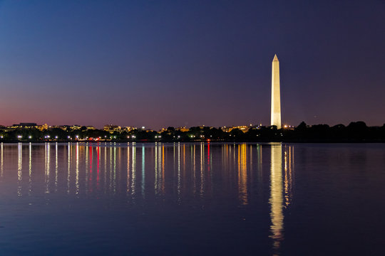 Washington Monument night refections, Washington, DC