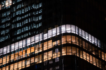 business office at night - corporate building