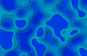  Paper cutout background. Water. 3D layered objects. Design for branding, advertising for presentations, flyers, posters and invitations. Colors: turquoise, ultramarine.