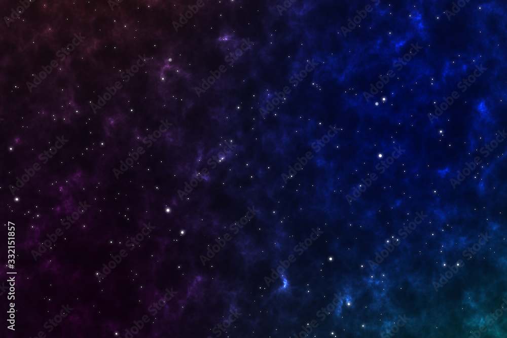 Wall mural abstract background traveling through star fields in space supernova light.motion graphic creation v