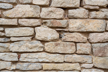 Textur einer gemauerten Steinwand (grober Fels)