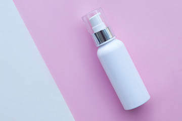 Cream jar with dispenser, space for text, top view