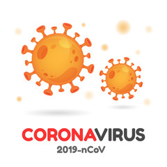 Corona virus molecule icon. Corona virus that is spread around the world.