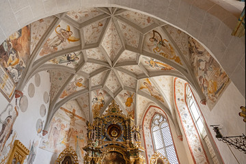 Obraz premium Gewölbe der Kirche St. Remigius, Falera, Kt. Graubünden, Schweiz