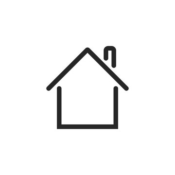 House icon. Smart house symbol or real estate agency sign isololated in white background. Vector EPS 10