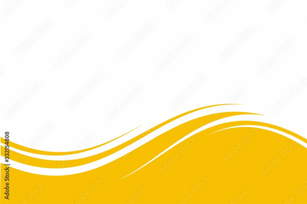 Fototapete abstract yellow white wave background design with empty space for text template vector