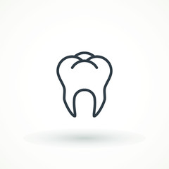 Tooth healthy icon, Editable strok clean tooth, dentistry symbol, care, dentist icon, medical sign, healthy, Smile Dental logo Template
