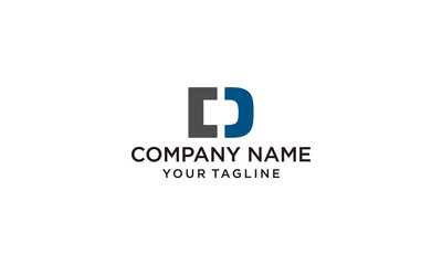 COMBINATION OF TWO LETTERS C AND D BECOME ONE, SIMPLE CONCEPT, LOGO DESIGN