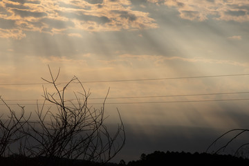 The colors and hues of the rural landscape in Latin America at dusk.NEF
