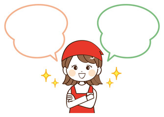 女性、店員、笑顔