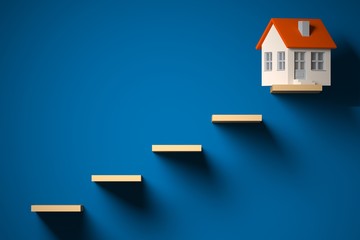 Fototapeta na wymiar mortgage stimulus program investment, real estate and property concept - 3d illustration