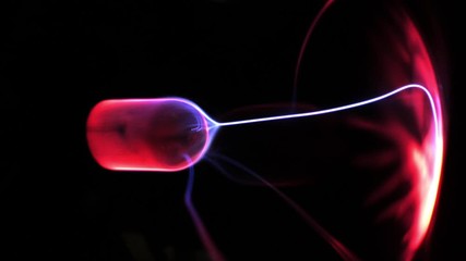 Plasma ball, Tesla Coil experiment with electricity lamp