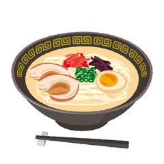 とんこつラーメンのイラスト
