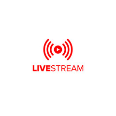 Livestream icon for streaming video gatherings online