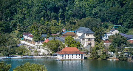 Fototapeta na wymiar Beautiful Kandy city and lake, Kandy, Sri Lanka