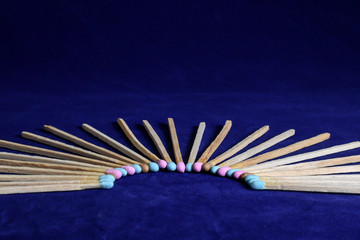 Group of Matchsticks in a pattern