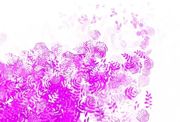 Light Multicolor vector abstract backdrop with leaves.