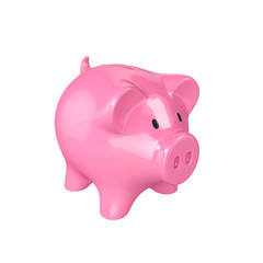 Piggy Bank on a white background. 3D render