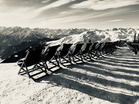 Liegestuhl imn Winter