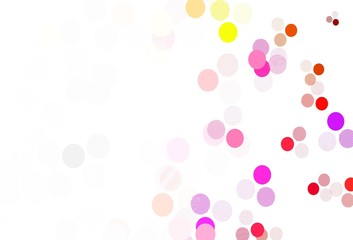 Light Multicolor vector background with bubbles.